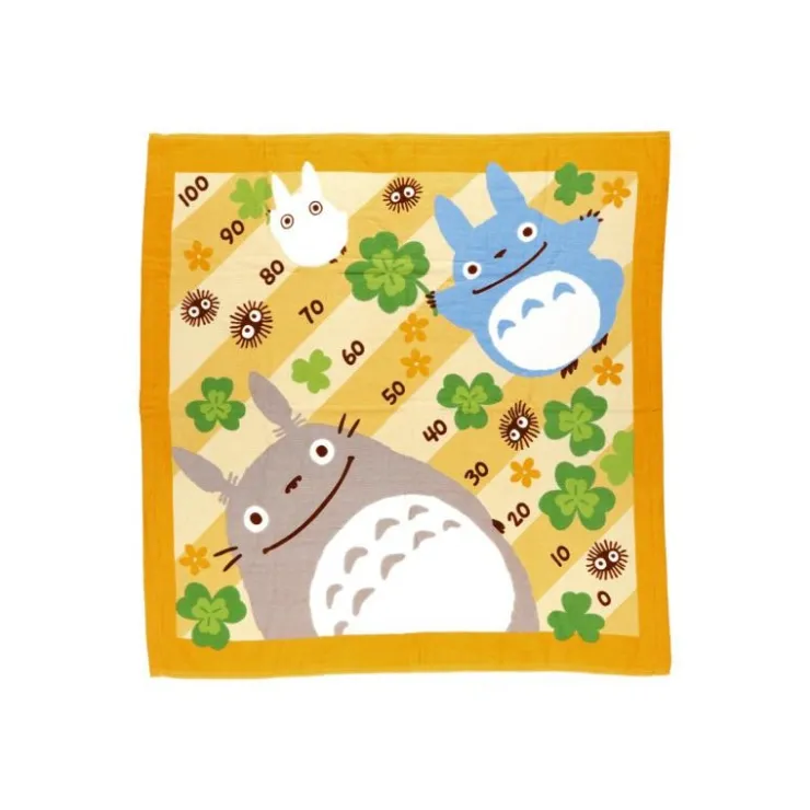 Maison Ghibli Plaid Totoro Trèfles 90x90 cm - Mon Voisin Totoro