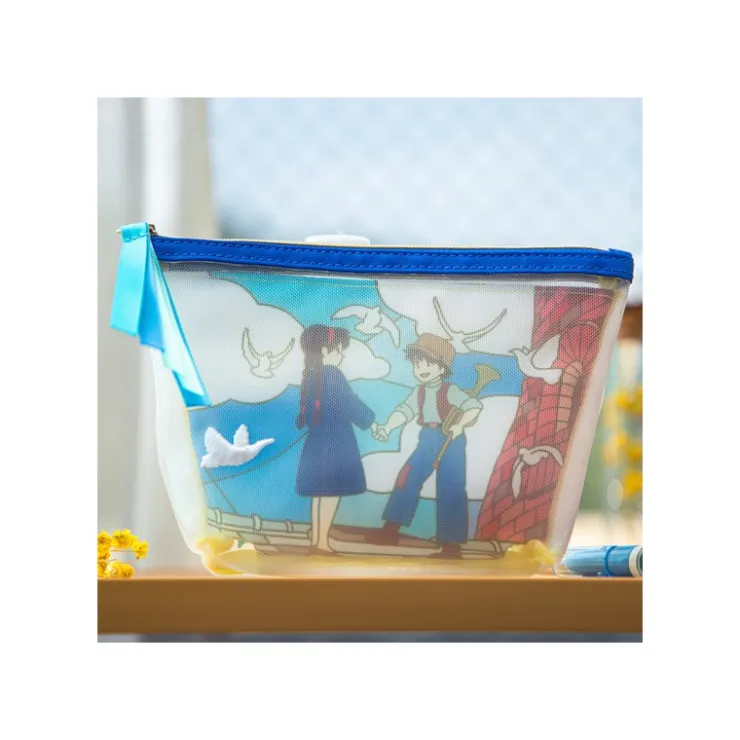 Maison Ghibli Pochette transparente brodée - Le Château dans le ciel