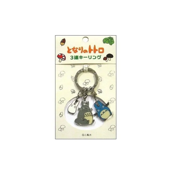 Maison Ghibli Porte-Clés Métal Totoro 3 Personnages - Mon Voisin Totoro