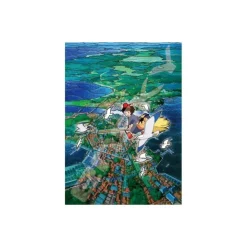 Maison Ghibli Puzzle Vitrail 500P Ciel de Koriko - Kiki la petite sorcière