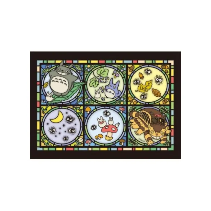 Maison Ghibli Puzzle Vitrail 208P Totoro et ses amis - Mon Voisin Totoro
