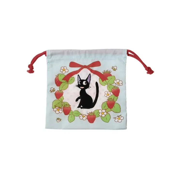 Maison Ghibli Sacoche à cordon Jiji Fraises 20 x 19 cm - Kiki la petite sorcière