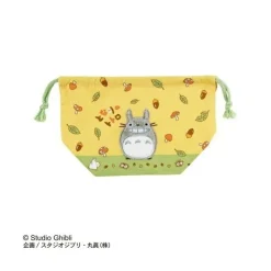 Maison Ghibli Sacoche à cordon Totoro noix et champignons 17x26 - Mon Voisin Totoro