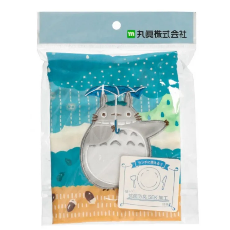 Maison Ghibli Sacoche à cordon Totoro sous la pluie 20 x 19 cm - Mon Voisin Totoro
