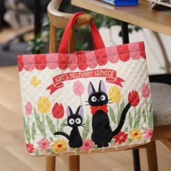 Maison Ghibli Sacoche d'écolier Jiji Tulipes - Kiki la petite sorcière
