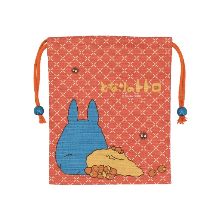 Maison Ghibli Sacoche Tissu Orange Totoro Bleu - Mon Voisin Totoro