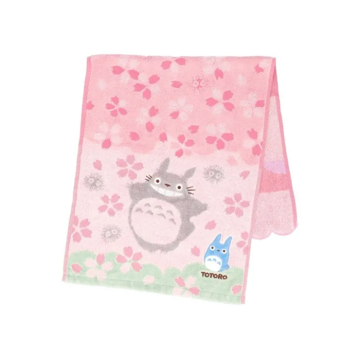 Maison Ghibli Serviette Cerisiers en fleurs 34x80 cm - Mon Voisin Totoro