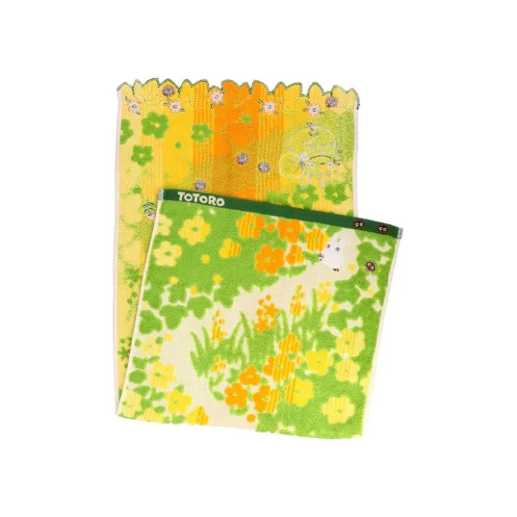 Maison Ghibli Serviette Fleurs Jaunes 34x80cm - Mon voisin Totoro