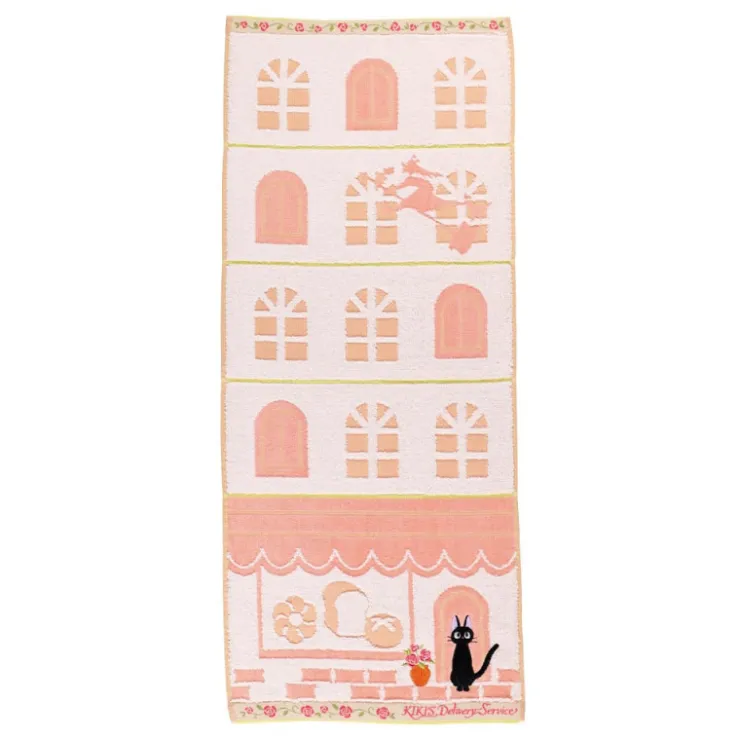 Maison Ghibli Serviette Jiji Coin de rue 34x80 cm - Kiki la petite sorcière