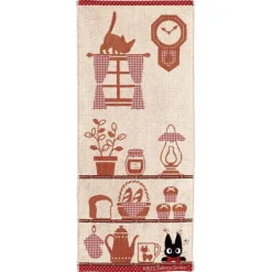 Maison Ghibli Serviette Jiji Étagères 34x80 cm - Kiki la petite sorcière