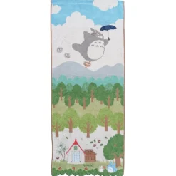 Maison Ghibli Serviette Totoro dans le ciel 34x80 cm - Mon Voisin Totoro