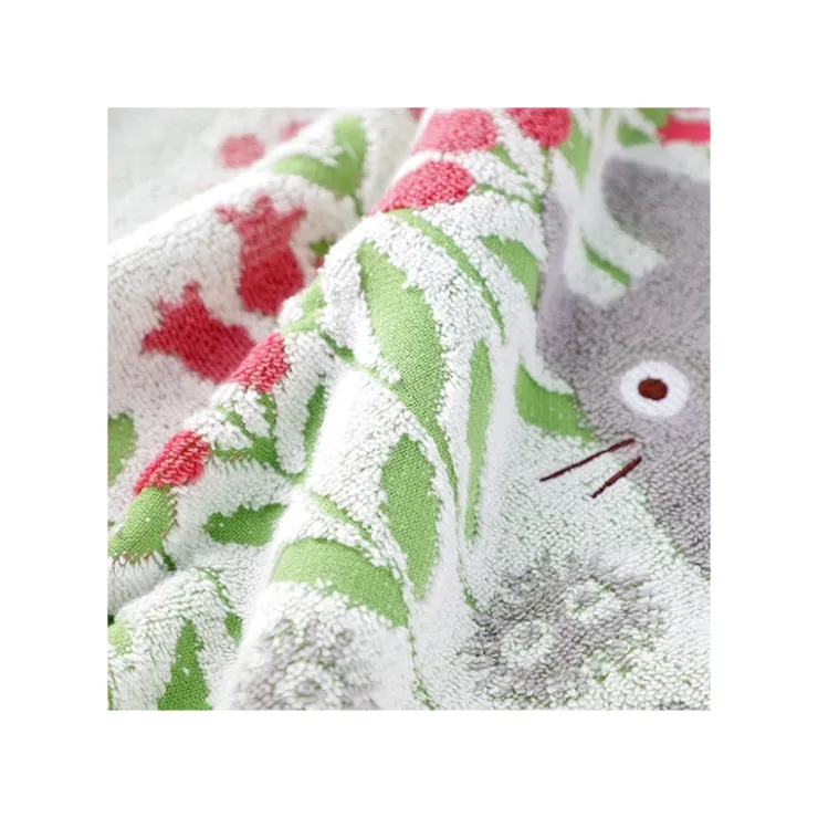Maison Ghibli Serviette Totoro Fleurs Sauvages 34x80 cm - Mon Voisin Totoro