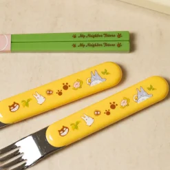 Maison Ghibli Set Baguettes Cuillère Fourchette Totoro & Chatbus - Mon Voisin Totor