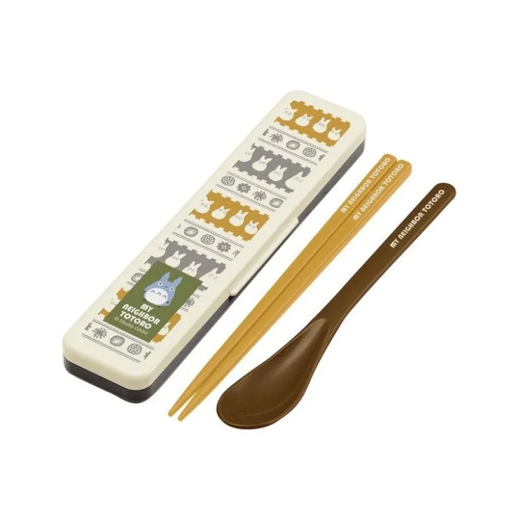Maison Ghibli Set Baguettes Et Cuillère Totoro Blanc Farandole - Mon Voisin Totoro