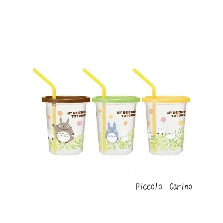 Maison Ghibli Set de 3 Verres avec Pailles - Mon Voisin Totoro