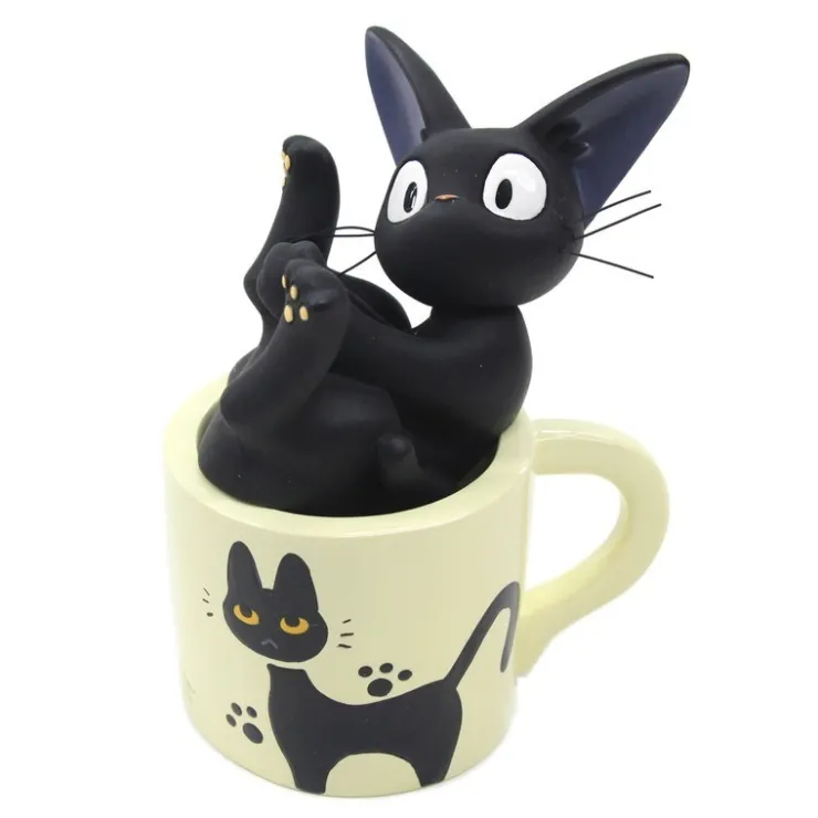 Maison Ghibli Soliflore Jiji dans sa tasse - Kiki la petite sorcière
