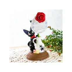 Maison Ghibli Statue Jiji et rose - Kiki la petite sorcière