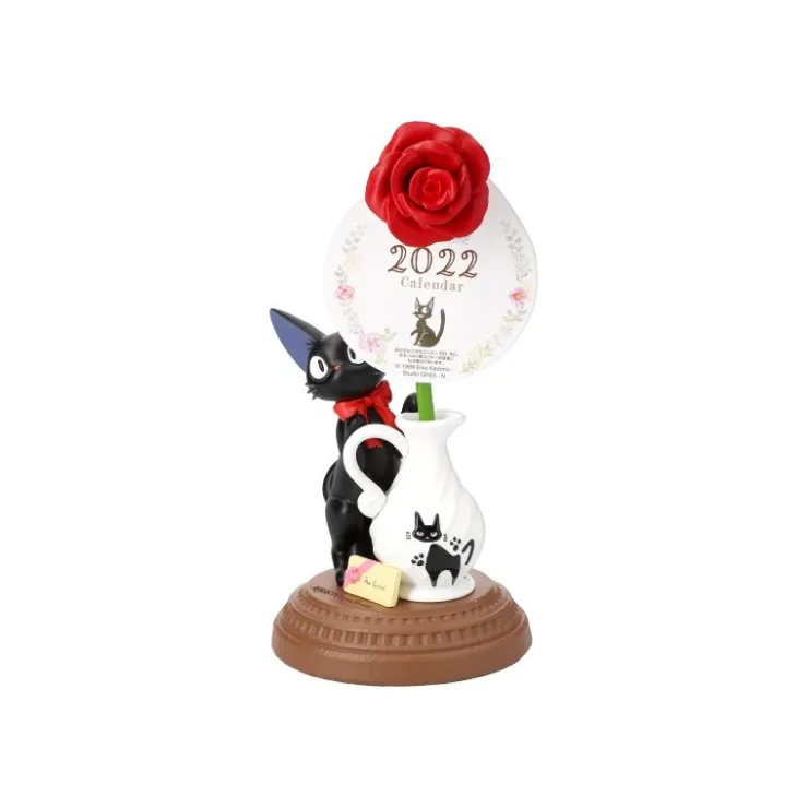 Maison Ghibli Statue Jiji et rose - Kiki la petite sorcière