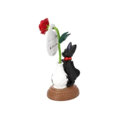 Maison Ghibli Statue Jiji et rose - Kiki la petite sorcière