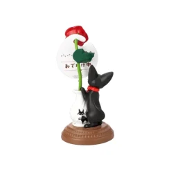 Maison Ghibli Statue Jiji et rose - Kiki la petite sorcière