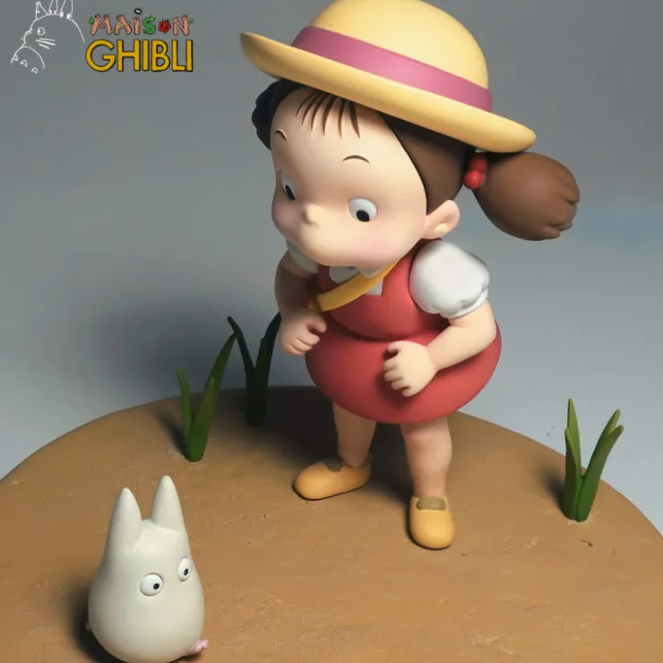 Maison Ghibli Statue Mei et petit Totoro - Mon Voisin Totoro