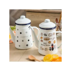 Maison Ghibli Théière émail Viennoiseries 1,1l - Kiki la petite sorcière