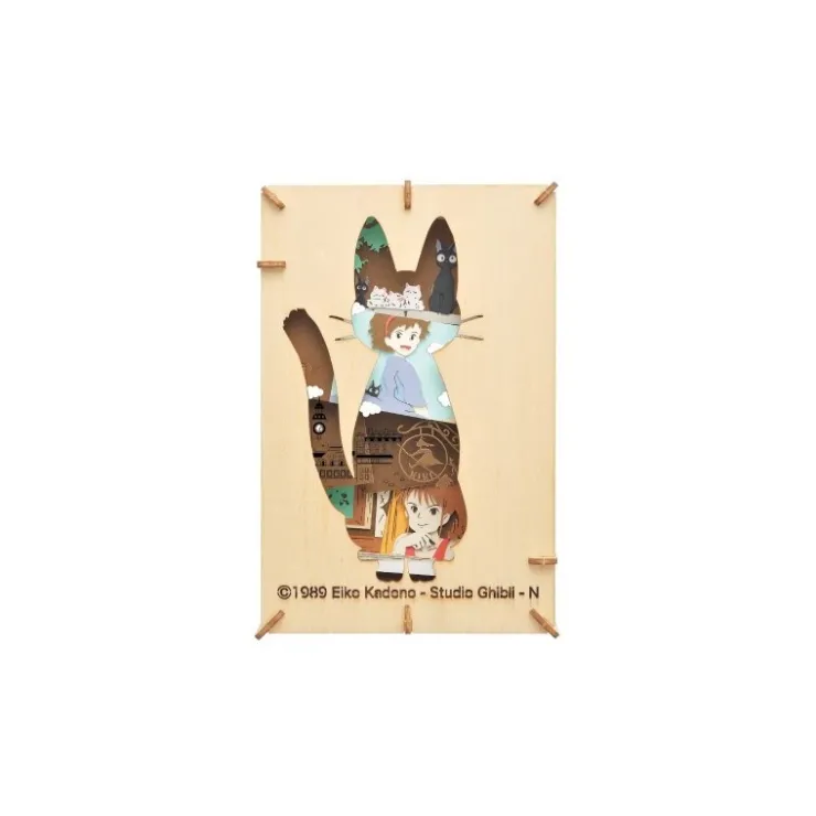 Maison Ghibli Théâtre de papier Style bois Silhouette Jiji - Kiki la petite sorcièr