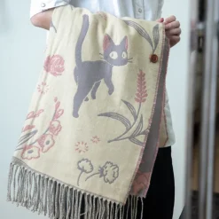 Maison Ghibli Étole rose Jiji - Kiki la petite sorcière