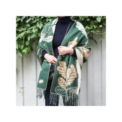 Maison Ghibli Étole vert foncé Feuilles de chêne - Mon Voisin Totoro