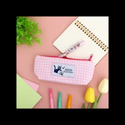 Maison Ghibli Trousse rose à carreaux - Kiki la petite sorcière