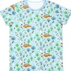 Maison Ghibli T-SHIRTS PATTERNE TOTORO FORÊT BLEU CLAIR S(FEMME) - MON VOISIN TOTRO