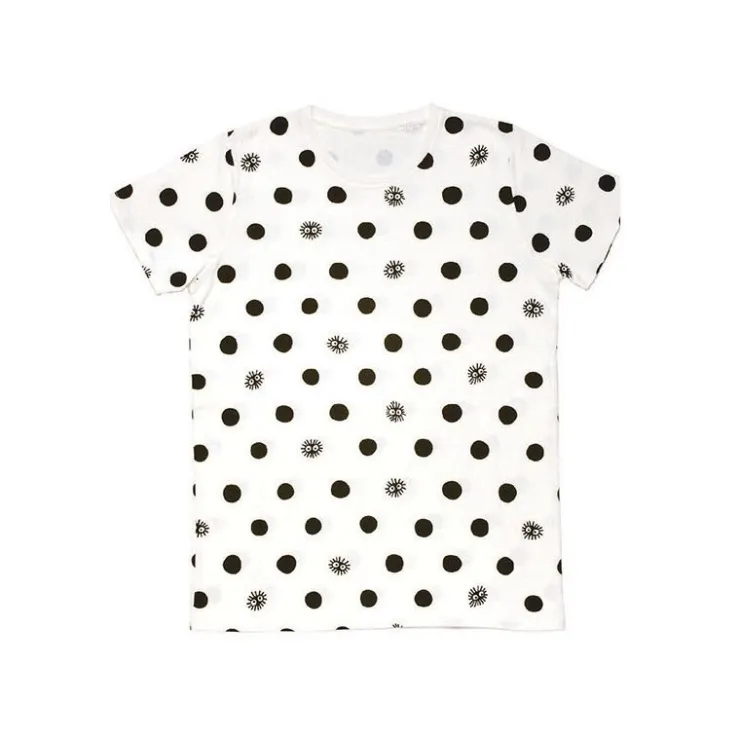 Maison Ghibli T-SHIRTS TOTORO NOIRAUDES DOTS BLANC S (FEMME) - MON VOISIN TOTORO