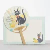 Maison Ghibli Éventail Bambou & Enveloppe Jiji avec Citron - Kiki la petite Sorcièr