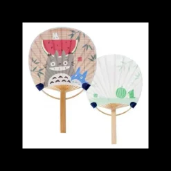 Maison Ghibli Éventail Bambou & Enveloppe Totoro avec Pastèque - Mon Voisin Totoro