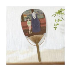 Maison Ghibli Éventail Bambou Chihiro & No Face dans le train - Le Voyage de Chihir