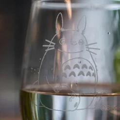 Maison Ghibli Verre gravé Totoro et trèfle blanc - Mon Voisin Totoro